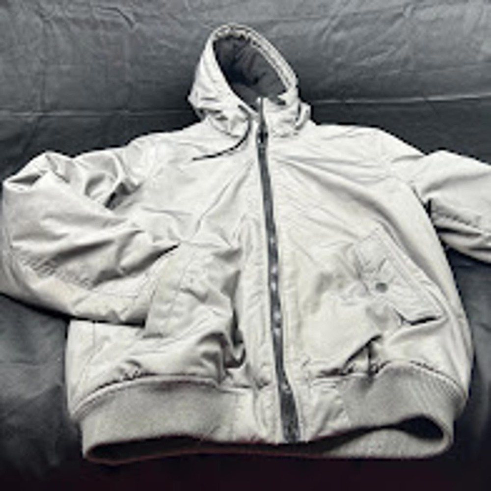 H&M Divided Mens Gray Hooded Bomber Jacket M54/3055.USN.003A Size Medium